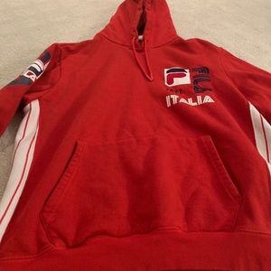 RED FILA HOODIE